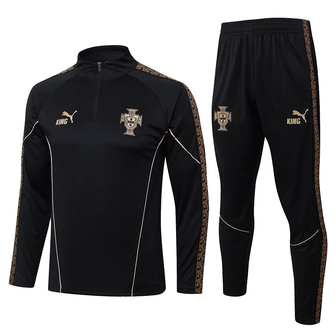 26/27 Portugal Half-Zip Men's Training Kit Black