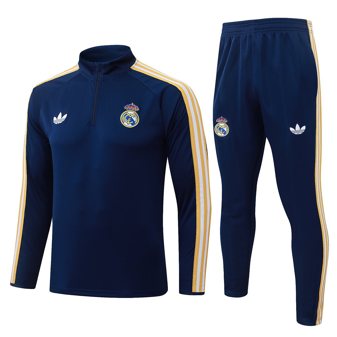 26/27 Real Madrid Half-Zip Men's Training Kit Dark Royal Blue