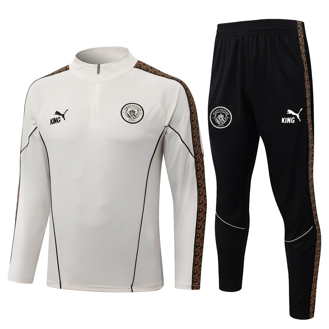 26/27 Manchester City Half-Zip Men's Training Kit Beige