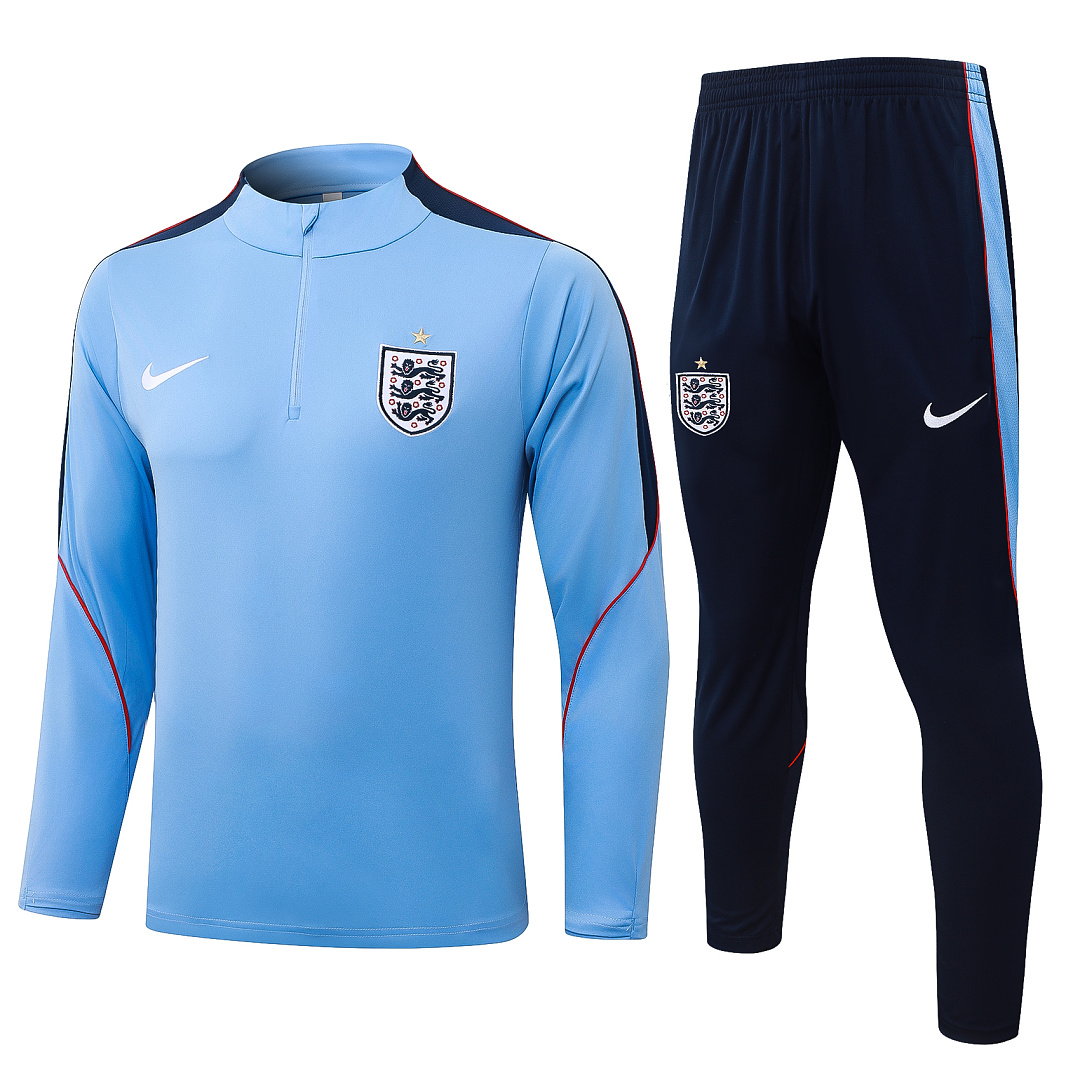 26/27 England Half-Zip Men's Training Kit Light Blue