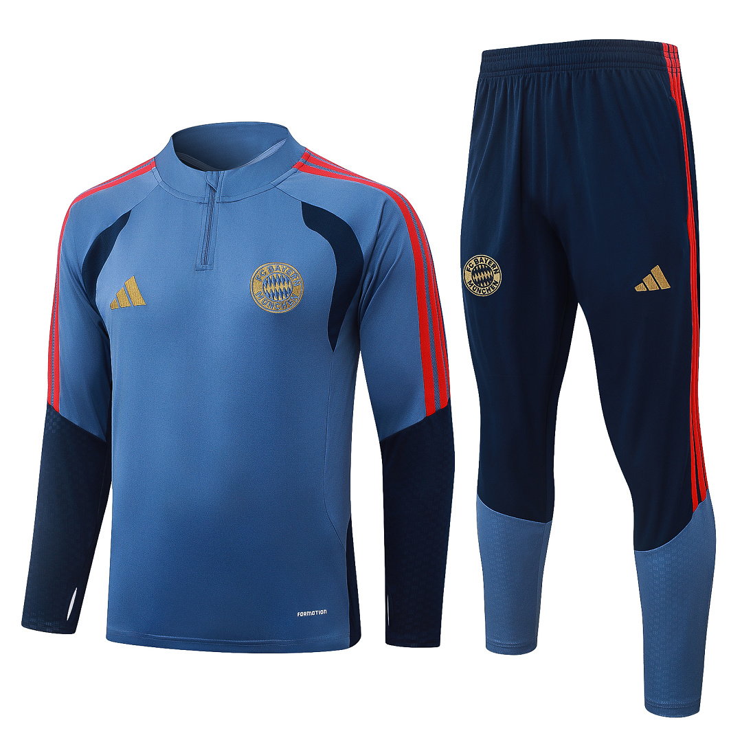 26/27 Bayern Munich Half-Zip Men's Training Kit Medium Blue