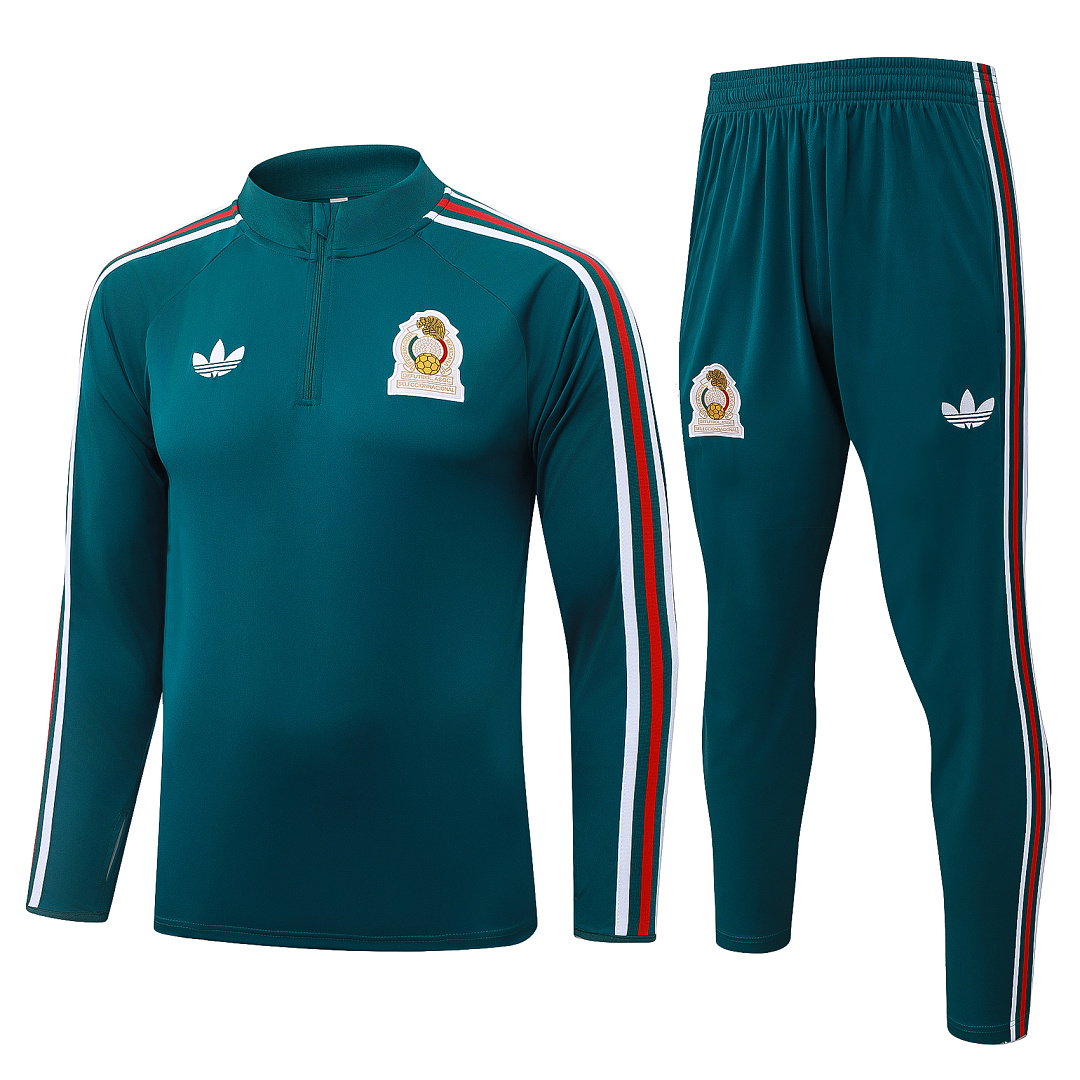 26/27 Mexico Half-Zip Men's Training Kit Dark Green