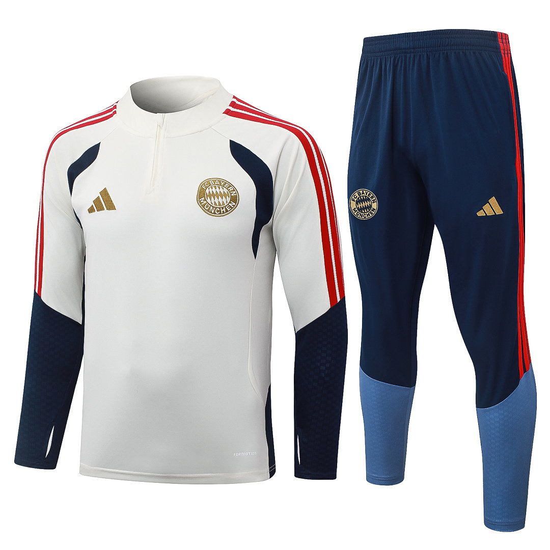 26/27 Bayern Munich Half-Zip Men's Training Kit Beige