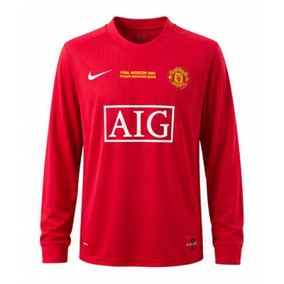 Retro long sleeve M-U 07/08 Champions League version home