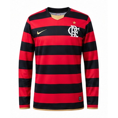 Flamengo 08/09 Home Long Sleeve Retro Jersey