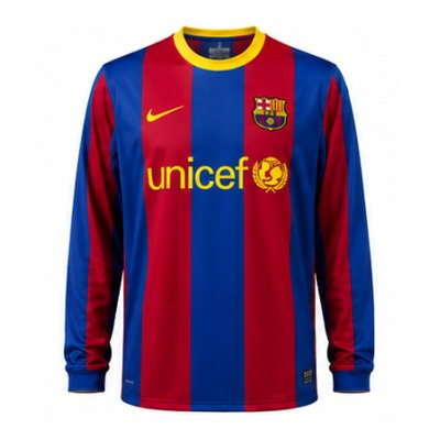 Barcelona 2010/11 Home Champions League Edition Long Sleeve Retro Jersey
