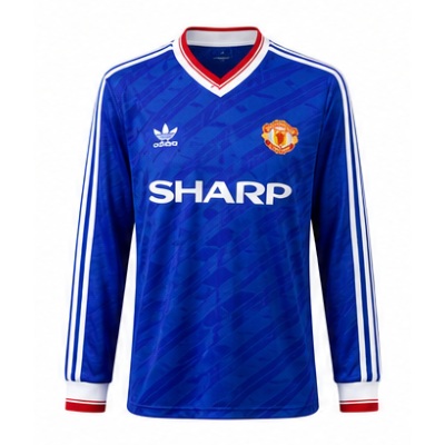 M-U 1986/88 Second Away Long Sleeve Retro Jersey