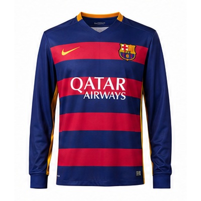 Barcelona 2015/16 Home Long Sleeve Retro Jersey