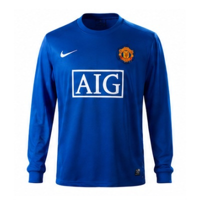 M-U 2008/09 Second Away Long Sleeve Retro Jersey