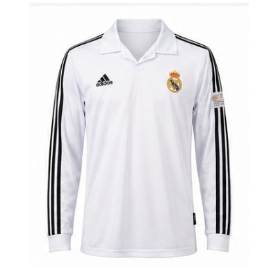 Real Madrid 2002/03 Home (UEFA Champions League) Long Sleeve Retro Jersey