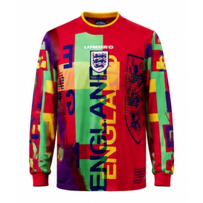 England 1996 Goalkeeper Long Sleeve Retro Jersey