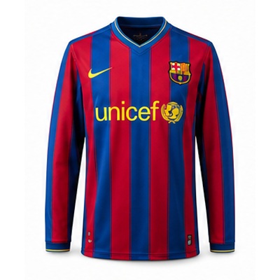 Barcelona 09/10 Home Long Sleeve Retro Jersey
