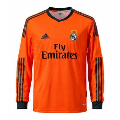 Real Madrid 13/14 Second Away Long Sleeve Retro Jersey