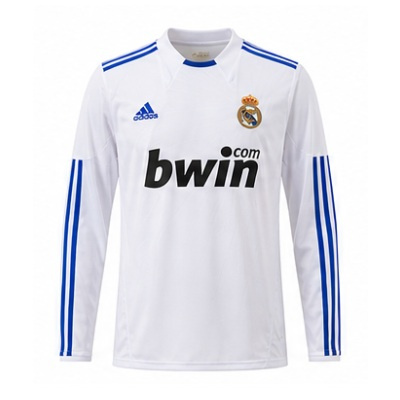 Real Madrid 10/11 Home Long Sleeve Retro Jersey
