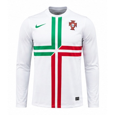 Portugal 2012 Away Long Sleeve Player Version Retro Jersey