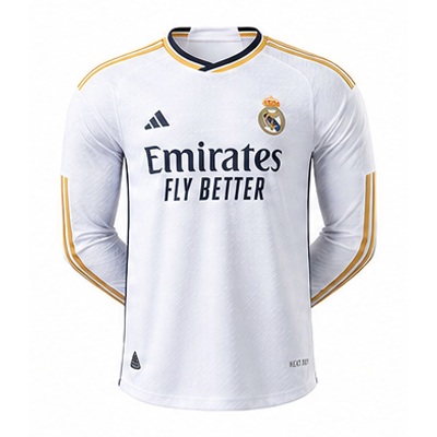 Real Madrid 23/24 Home Long Sleeve Player Version Jersey