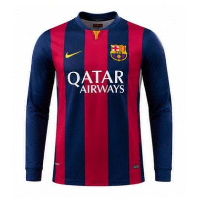 Barcelona 14/15 Home Long Sleeve Player Version Retro Jersey