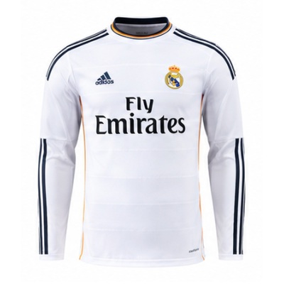 Real Madrid 13/14 Home Long Sleeve Player Version Retro Jersey