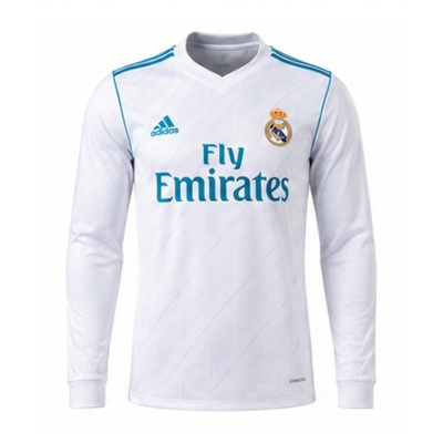 Real Madrid 17/18 Home Long Sleeve Player Version Retro Jersey