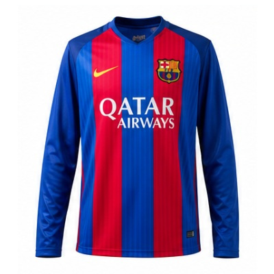 Barcelona 16/17 Home Long Sleeve Retro Jersey