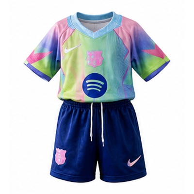 Barcelona 25/26 Concept Edition - Green kids kit Jersey