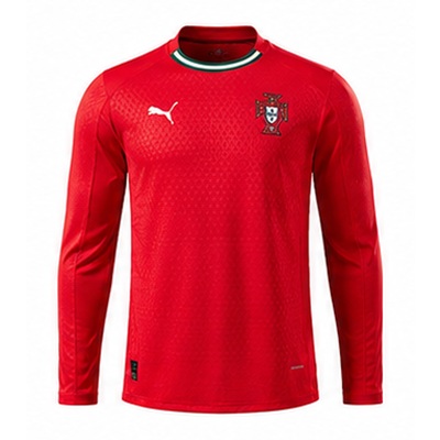Portugal 2025 Home Long Sleeve Player Version Jersey