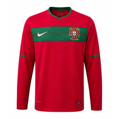 Portugal 2010 Player Version Retro Long Sleeve Home Jersey