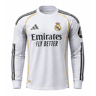 Real Madrid 25/26 Home Long Sleeve Player Version Jersey