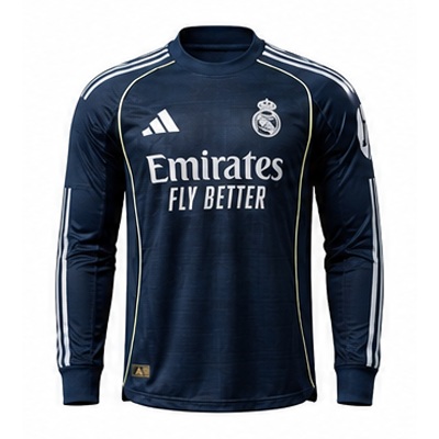 Real Madrid 25/26 Away Long Sleeve Player Version Jersey