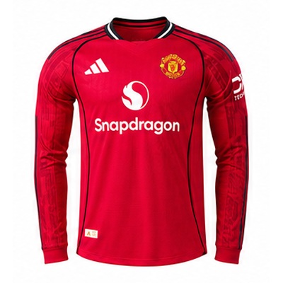 M-U 25/26 Home Long Sleeve Player Version Jersey