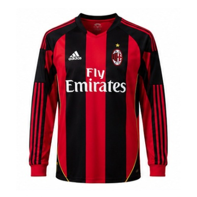 AC Milan 10/11 Home Long Sleeve Retro Jersey