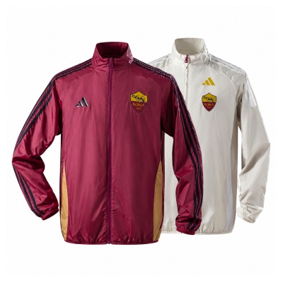 Roma Reversible Jacket Windbreaker - Red & Beige