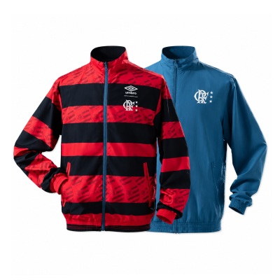 Flamengo Reversible Jacket Windbreaker - Red & Cyan