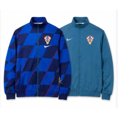 Croatian Reversible Jacket Windbreaker - Navy Blue & Sky Blue