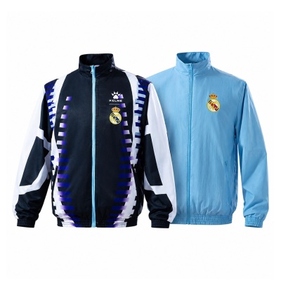 Real Madrid Reversible Jacket Windbreaker - Navy & Sky Blue