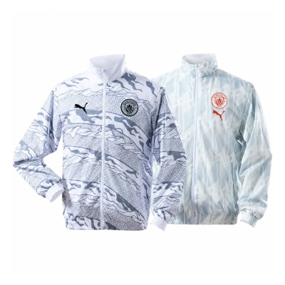 Manchester City Reversible Jacket Windbreaker - White & Mint Green