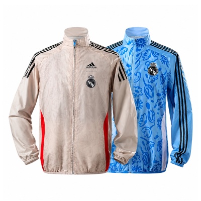 Real Madrid Reversible Jacket Windbreaker - Beige & Blue