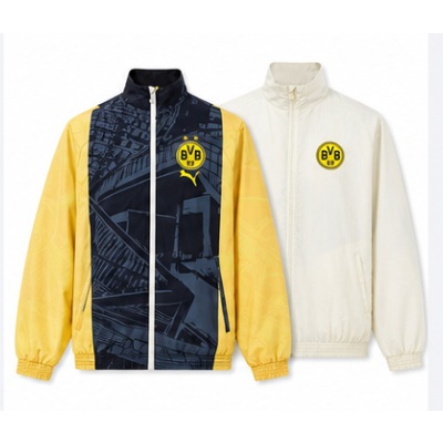 Borussia Dortmund Reversible Jacket Windbreaker - Black & Beige