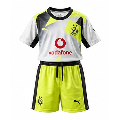 Borussia Dortmund 25/26 Away Kids Kit Jersey