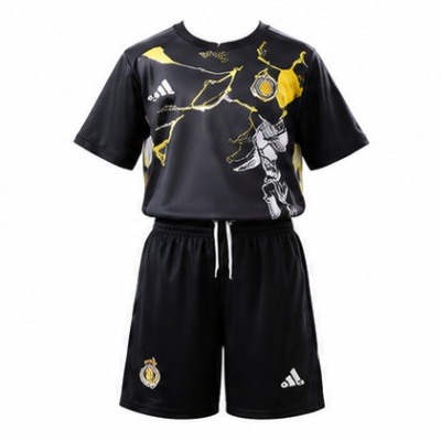 Real Madrid 25/26 Avengers - Pre-Match(Black) Kids Kit Jersey