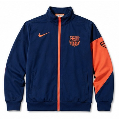 Barcelona Windbreaker - Navy Blue & Orange