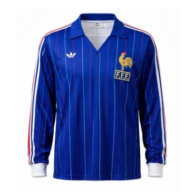 France 80/82 Home Long Sleeve Retro Jersey