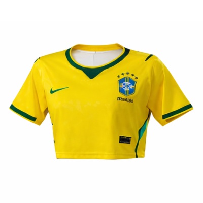 Brazil 2026 Home Women's crop top style Jersey