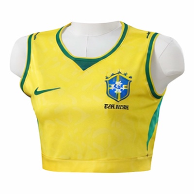 Brazil 2026 Women's Crop Tank Top Home Jersey
