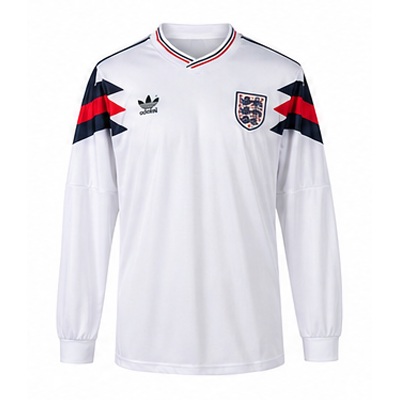 England 1990 Home Retro Long Sleeve Jersey