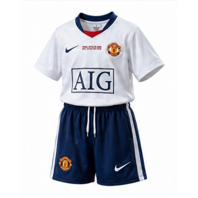 M-U 08/09 Away (UEFA Champions League) Retro Kids Kit Jersey
