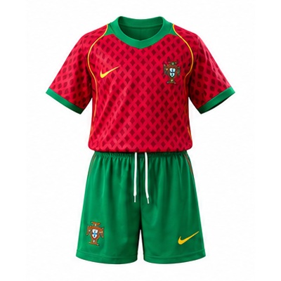 Portugal 2004 Home Retro Kids Kit Jersey