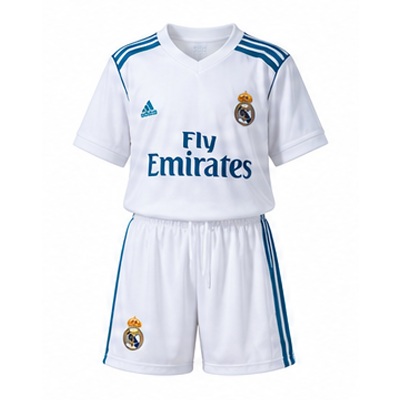Real Madrid 17/18 Home Retro Kids Kit Jersey