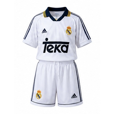 Real Madrid 98/00 Home Retro Kids Kit Jersey