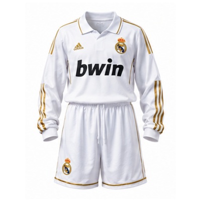 Real Madrid 11/12 Home Retro Long-Sleeve Kids Kit Jersey